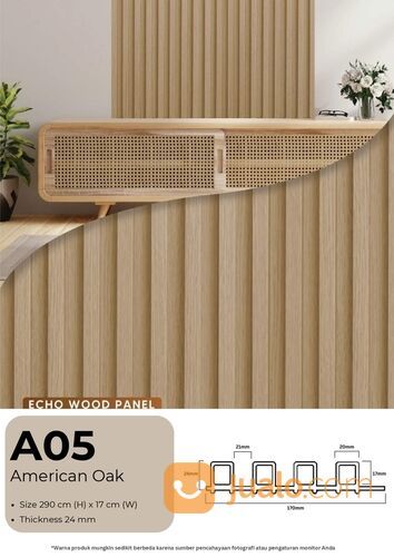 Echo Wood Panel / Wall Panel Dekorasi Dinding PVC Motif Kayu