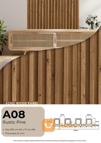 Echo Wood Panel / Wall Panel Dekorasi Dinding PVC Motif Kayu