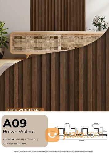 Echo Wood Panel / Wall Panel Dekorasi Dinding PVC Motif Kayu