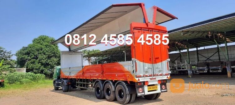Karoseri Buntut Head Tractor Trailer Wingbox 40 Feet Wingbox Trailer Bigmama Truck Double Decker