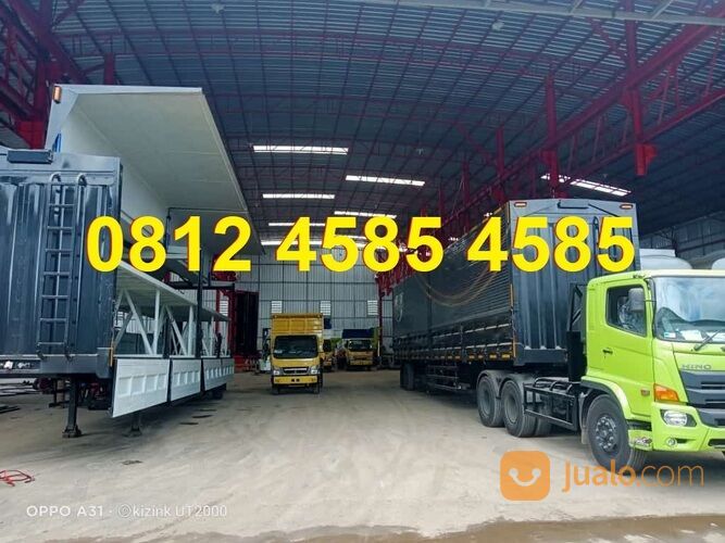 Karoseri Buntut Trailer Wingbox 40 Feet Head Tractor Trailer Wingbox Bigmama Truck Double Decker