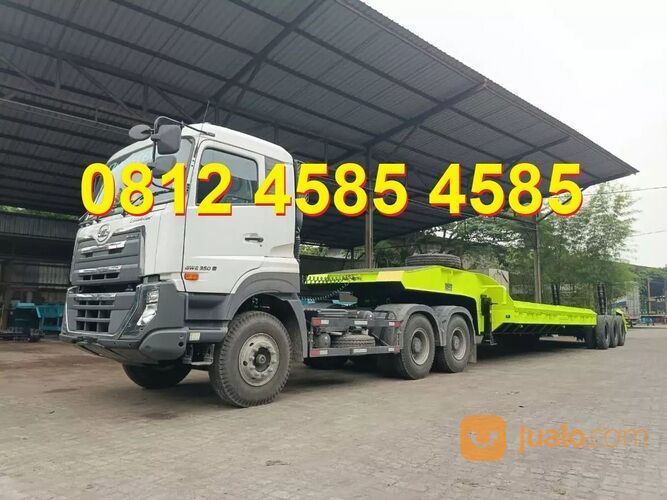 Trailer Lowbed Trailer Dolly Lowboy Semi Trailer Gooseneck Truck Trailer Flatbed Kapasitas 60 ton