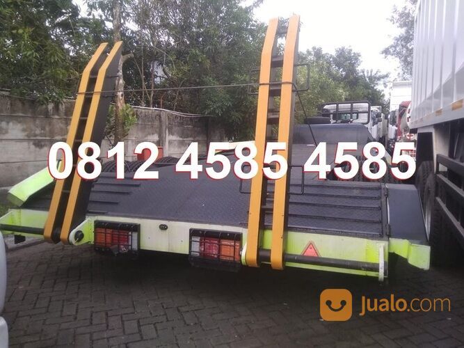 Trailer Lowbed Trailer Dolly Lowboy Semi Trailer Gooseneck Truck Trailer Flatbed Kapasitas 60 ton