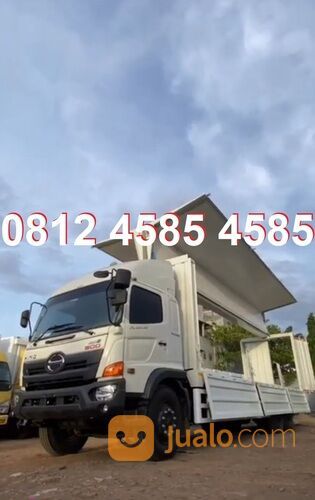 Harga Truk Lohan Ranger Hino 500 Tronton 10 Roda 6x2 Truk Wingbox Hidrolik Truk Wing Box Quick Roof
