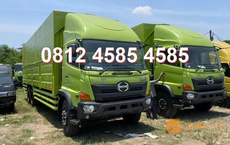 Harga Truk Lohan Ranger Hino 500 Tronton 10 Roda 6x2 Truk Wingbox Hidrolik Truk Wing Box Quick Roof