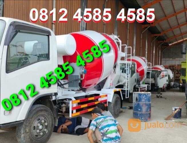 Karoseri Gentong Truk Mixer 3 Kubik Mobil Cor Molen 3 Kubik Concrete Mixer Truck 3 Kubik