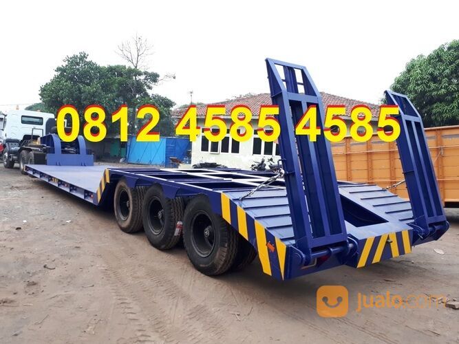 Harga Trailer Lowbed Lowboy Trailer Tronton Lowbed Trailer Truck Tractor Head 100 Ton 120 Ton
