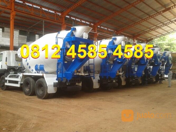 Karoseri Gentong Truk Mixer 7 Kubik Mobil Molen Cor 7 Kubik Concrete Mixer Truck Cor Beton Readymix