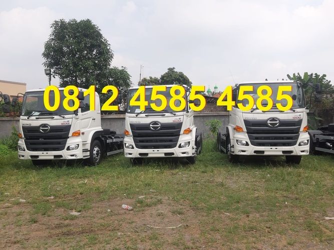 Tractor Head Trailer Tronton Hino 500 FM 340 TH Prime Mover Truck Lowbed Trailer Wingbox Bigmama