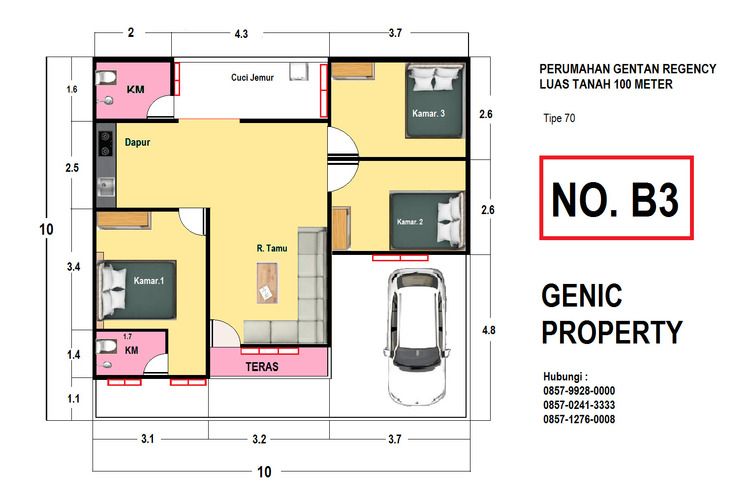 LT 99 meter. Perumahan mewah lokasi strategis Selatan Tugu Lilin Solo