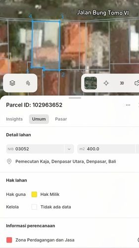 Tanah 4 are, FREE KOS²AN 8 Kmr, Jl. Bung Tomo Gatsu Barat Denpasar