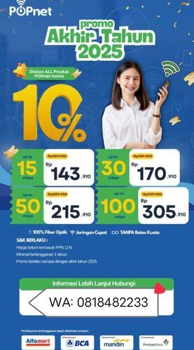 POPnet Internet Tanpa Batas Kuota, Internetnya Orang Kota Bekasi