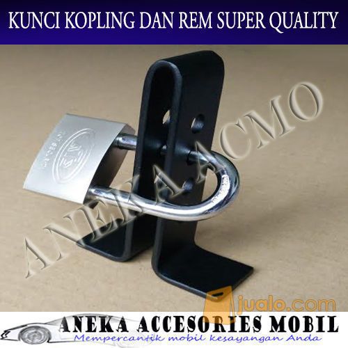 Kunci Pedal Kopling / Rem Mobil, Kunci Pengaman Ganda Plus Gembok