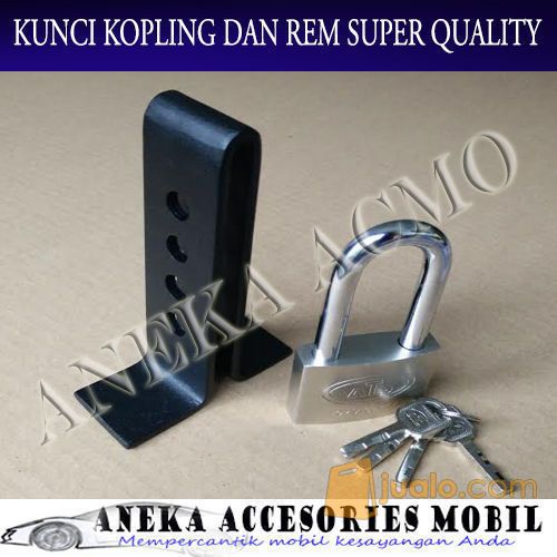 Kunci Pedal Kopling / Rem Mobil, Kunci Pengaman Ganda Plus Gembok