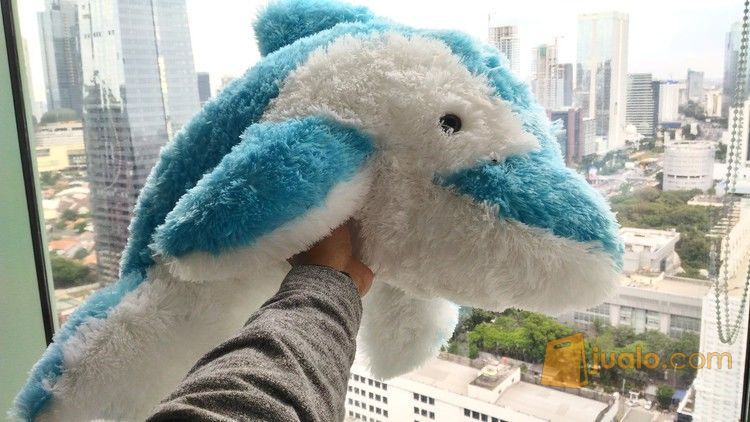 Boneka / Bantal hewan laut lumba lumba / dolphin big size empuk tebal grade super ORI SNI New murmer kualitas eksport