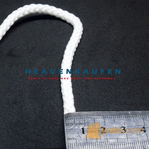 Tali Sumbu Kepang Putih 6 mm Meteran