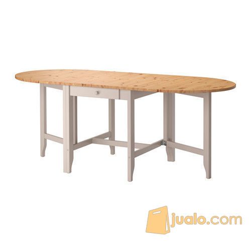 IKEA GAMLEBY Meja Makan kayu pinus, daun meja dapat dilipat