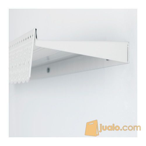 IKEA SKURAR Ambalan Rak Motif Renda 70 cm, baja galvanis, putih
