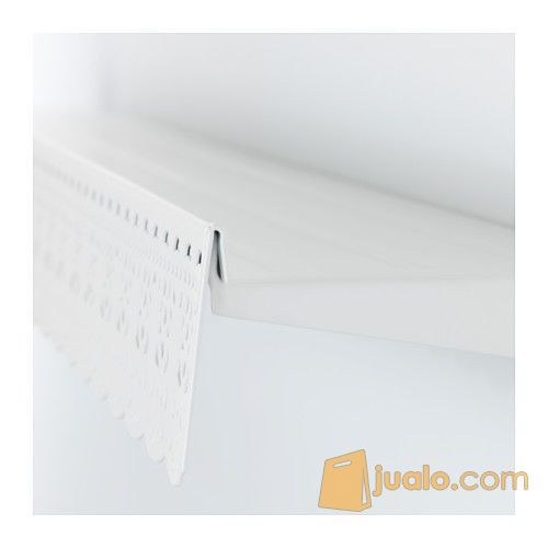 IKEA SKURAR Ambalan Rak Motif Renda 70 cm, baja galvanis, putih