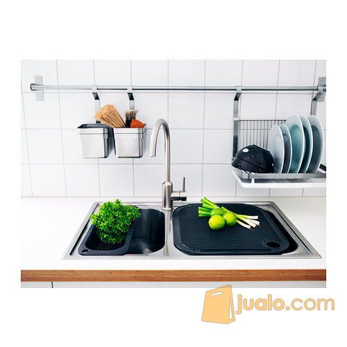 IKEA GRUNDTAL Dish drainer stainless steel, Pengering piring