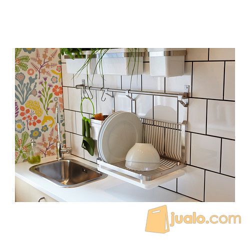 IKEA GRUNDTAL Dish drainer stainless steel, Pengering piring