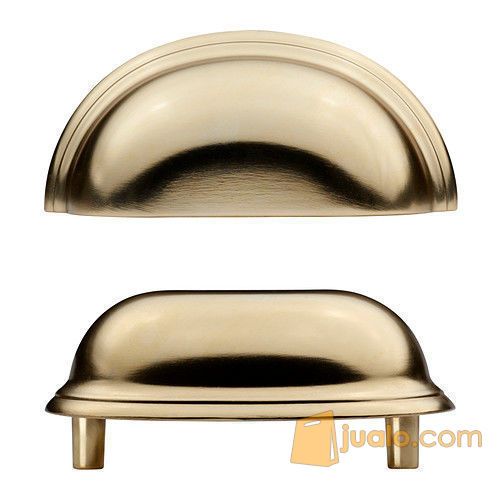 IKEA FAGLEBODA Gagang laci/lemari set isi 2, warna kuningan