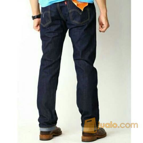 Celana Jeans Pria / Celana Levis Reguler Pria Dongker