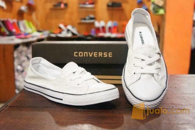 Sepatu casual wanita converse all star made in indonesia biru muda