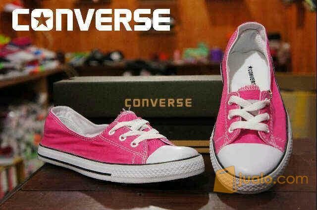 Sepatu casual wanita converse all star made in indonesia biru muda