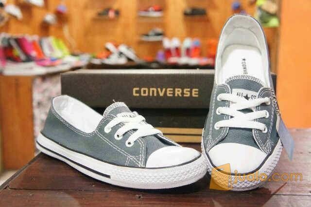 Sepatu casual wanita converse all star made in indonesia biru muda