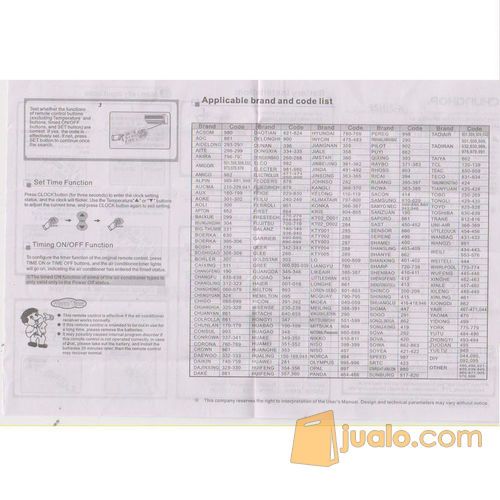 CHUNGHOP Universal AC Remote Controller - K-2012E