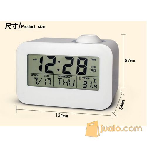 Jam Proyektor Digital LED Sound Talking Controlled Projector Clock