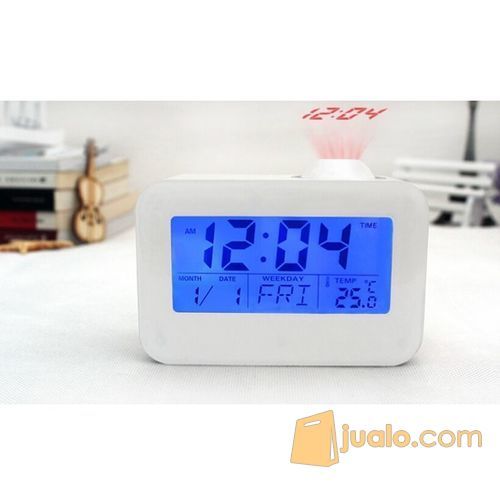 Jam Proyektor Digital LED Sound Talking Controlled Projector Clock