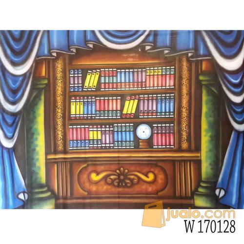 W 170128 Background foto wisuda/ rak buku studio photo