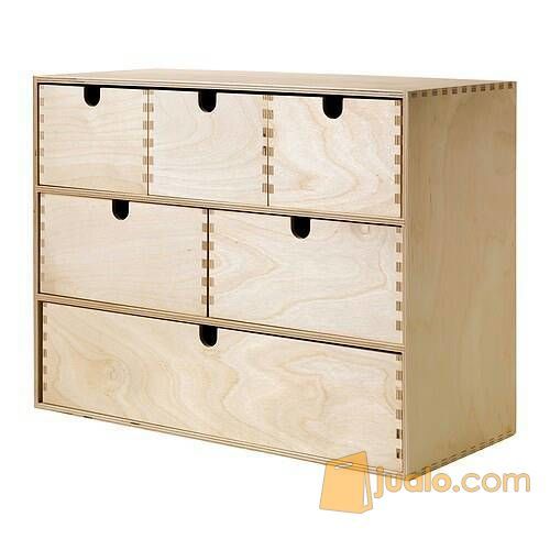 Ikea Moppe ~ Lemari Laci Mini | Plywood Kayu Birch | 42x18x32 cm