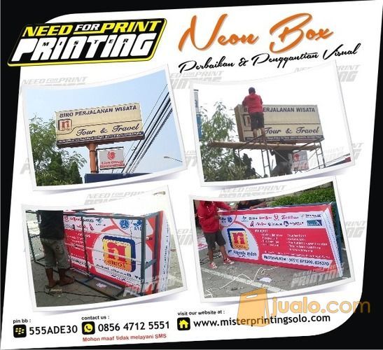 Jasa Servis Reparasi Neonbox Papan Nama Reklame di Solo Surakarta Colomadu