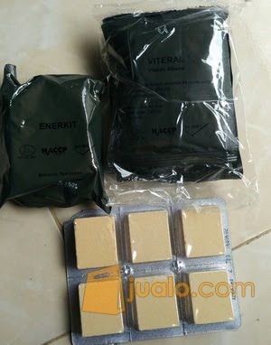 Makanan cemilan padat survival enertab enerkit viteral minersan alat makan