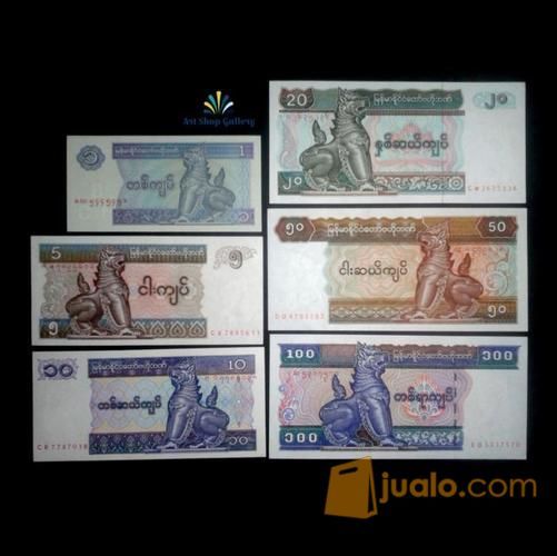 Set Uang Asing Myanmar ( 6 Lembar )