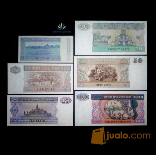 Set Uang Asing Myanmar ( 6 Lembar )