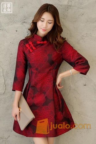 Gaun Pesta Import Gaun Malam Party Dress Cheongsam 1612030