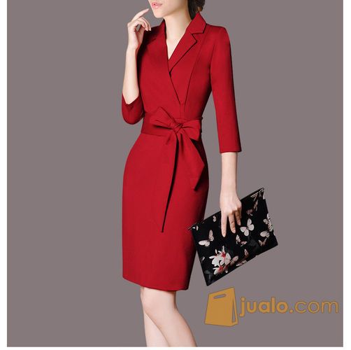 Dress Kerja Impor Wanita Dress formal impor dress Wanita Karir WD6
