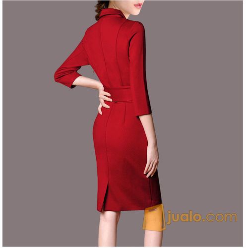 Dress Kerja Impor Wanita Dress formal impor dress Wanita Karir WD6