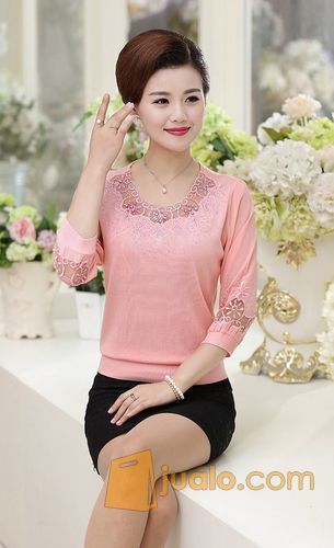 Baju Atasan Blouse Wanita Paruh Baya Blus Mama - M1612002
