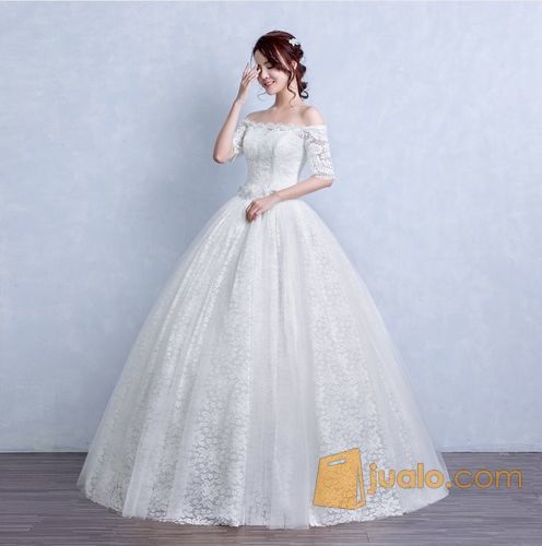 1701002 Gaun Pengantin Wedding Gown Gaun Pesta Dress Sabrina