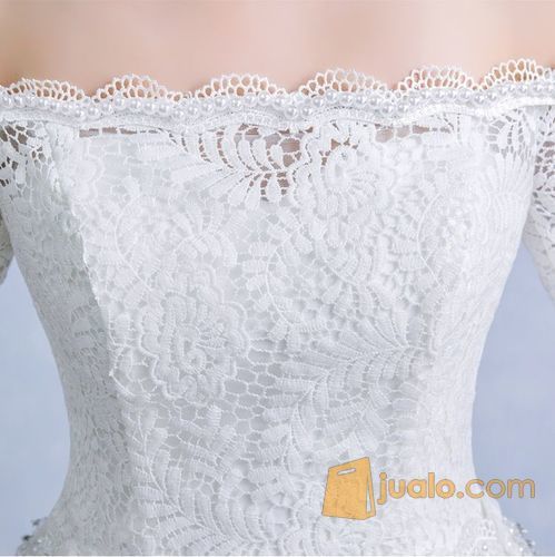 1701002 Gaun Pengantin Wedding Gown Gaun Pesta Dress Sabrina