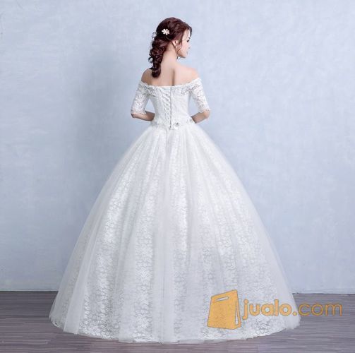 1701002 Gaun Pengantin Wedding Gown Gaun Pesta Dress Sabrina