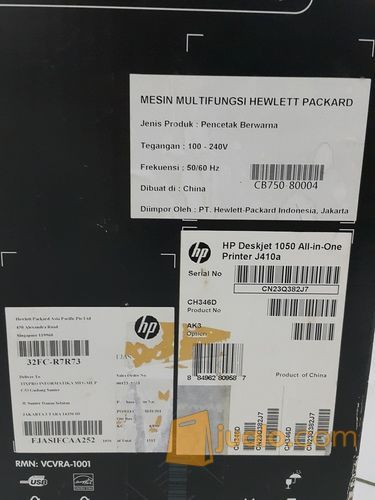 HP DESKJET 1050 ALL IN ONE PRINTER j410a