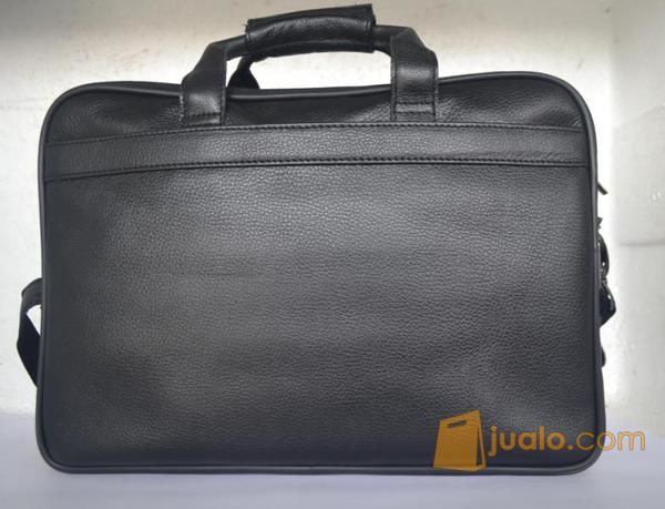 Tas Kerja Kantor Pria Full Kulit Sapi Asli Polos Halus Montblanc Hitam