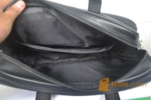 Tas Kerja Kantor Pria Full Kulit Sapi Asli Polos Halus Montblanc Hitam