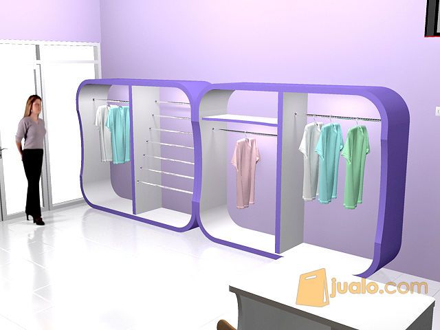 Rak Etalase Display Pajangan Pakaian Muslim Hijab Kerudung Gamis